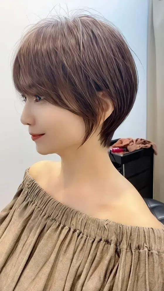 襟足もバッサリでイメチェン♪柔らかショート