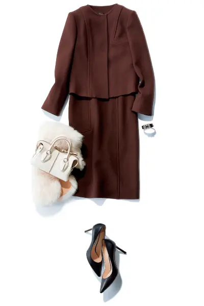 KITON　ブラウンカラー　ジャケット　ワンピース