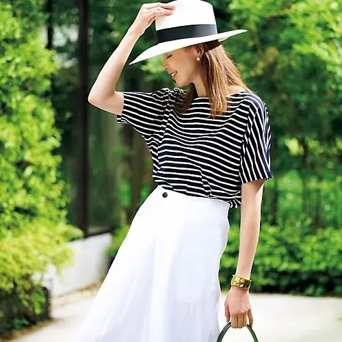 L’UNE×eclat 【別注】大人ボーダーTシャツ ￥24,200