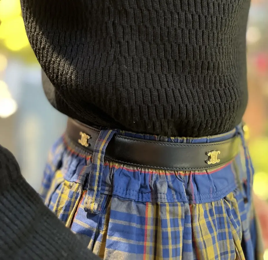 チェックスカート＆スタッズベルトで蔵前カの画像_2