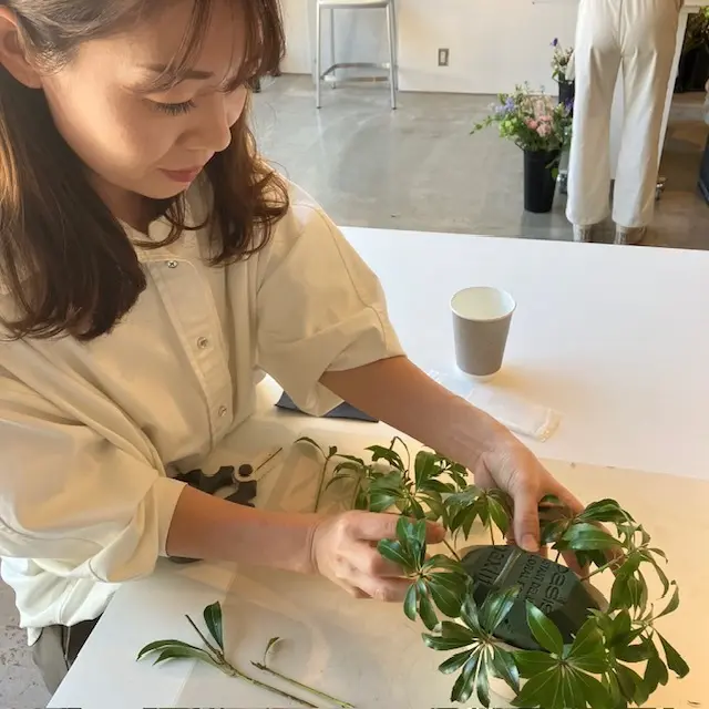 ニコライ・バーグマンのフラワースクール　レッスン風景