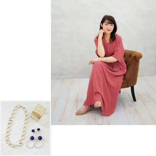 7月号を参考にお気に入りの ワンピとアクセをコーデ