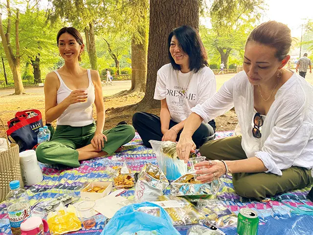 友だちと公園でピクニック がしたかった