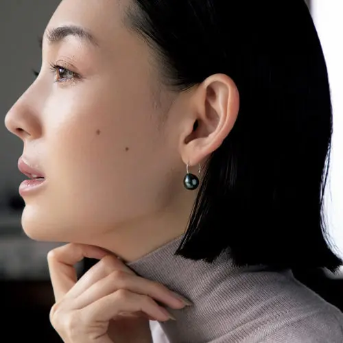 森 慶子×blanc iris タヒチパールネックレス