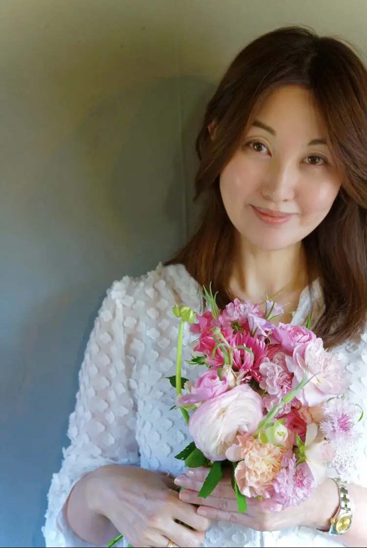 ピンクブーケ、blouse