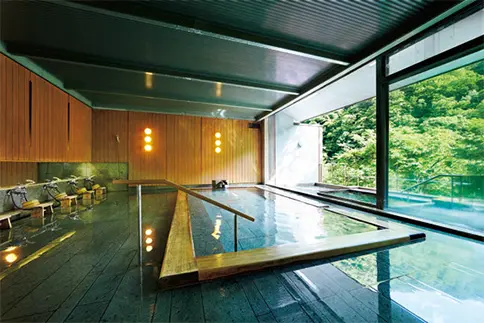 上信越高原の山々に囲まれた秘湯・山田温 泉の元湯は、二百余年におよぶ名湯