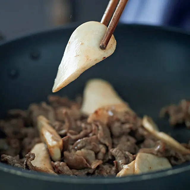 エリンギと牛肉のオイスターソース炒め