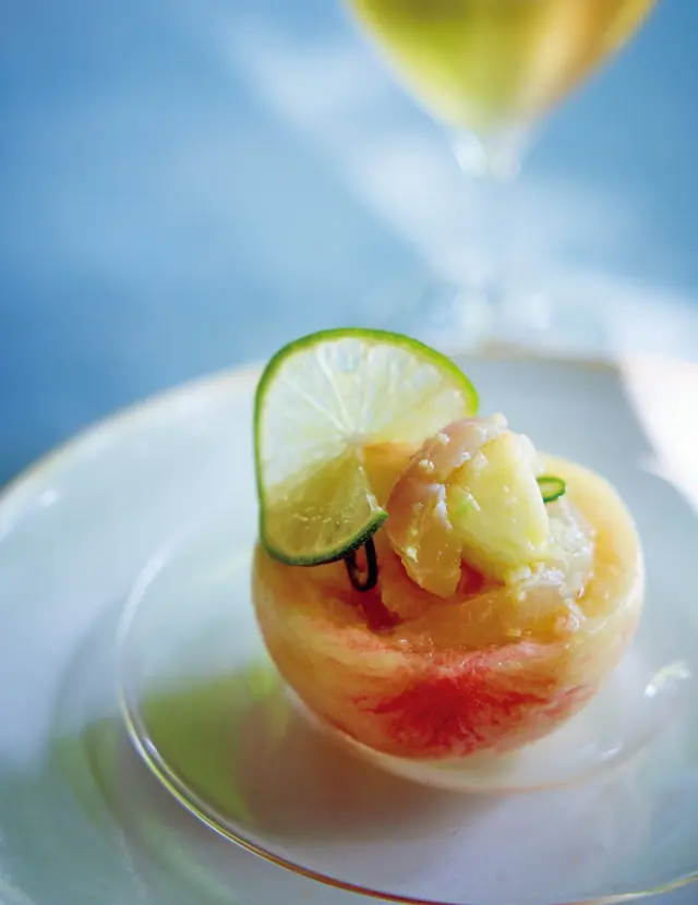 白桃のセビーチェ
