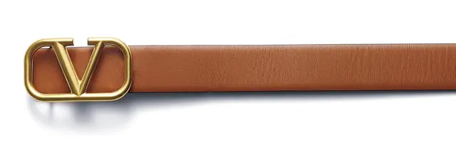 ゴールドロゴがリッチなリバーシブルベルト