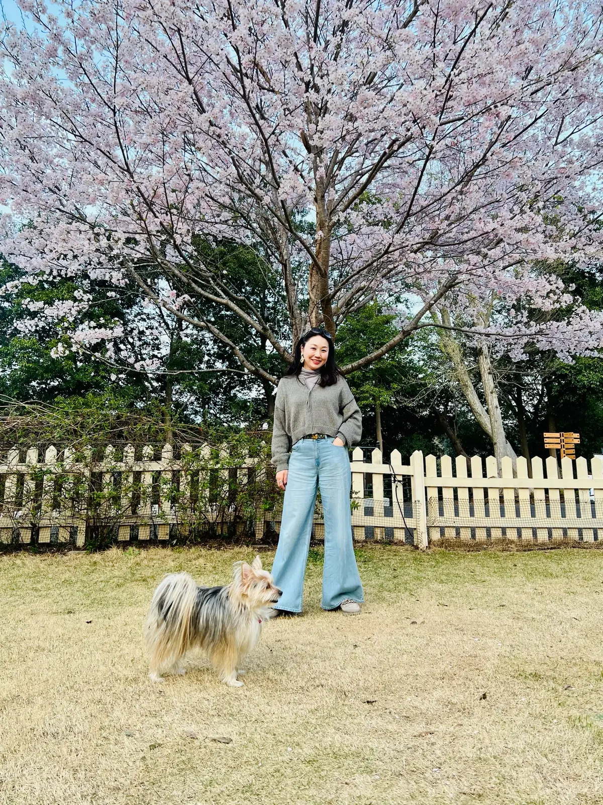 ドッグランでゾーイちゃんと一緒に