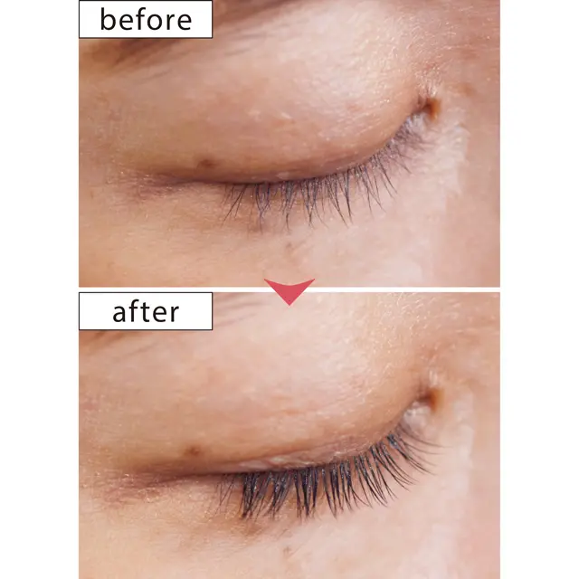 大人の美エクステのビフォアとアフターを正面から見た画像