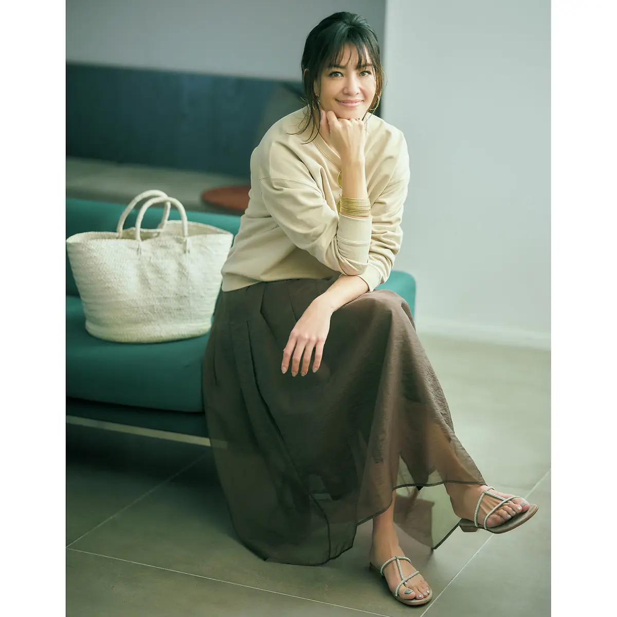 徳原文子×upper hights シアースカート