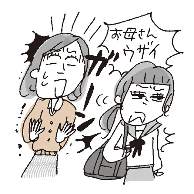 母親から精神的に自立する時期。な にかと母親に反発するが、モヤモヤ した感情を出しつくすと親の意見に 素直に耳を傾けられるようになる。