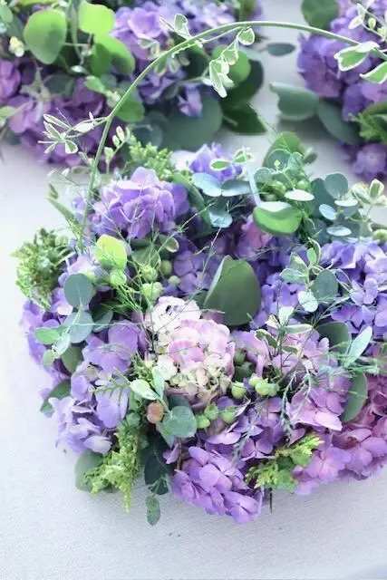 紫陽花をテーマにしたフラワーレッスン