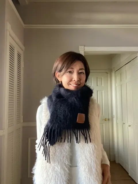 エクラ華組 高田季世子さんの巻き物コーディネート　上半身