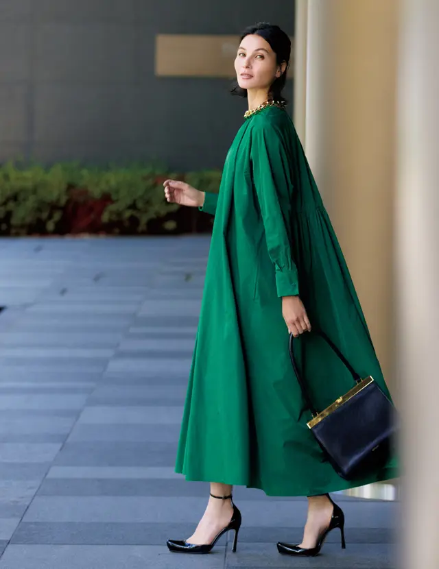 マックスマーラのワンピースの田沢美亜