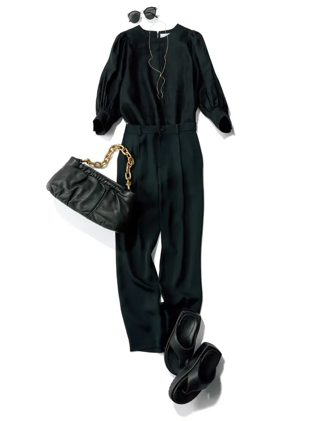 マッキントッシュ ロンドンのゆるパンツコーデ