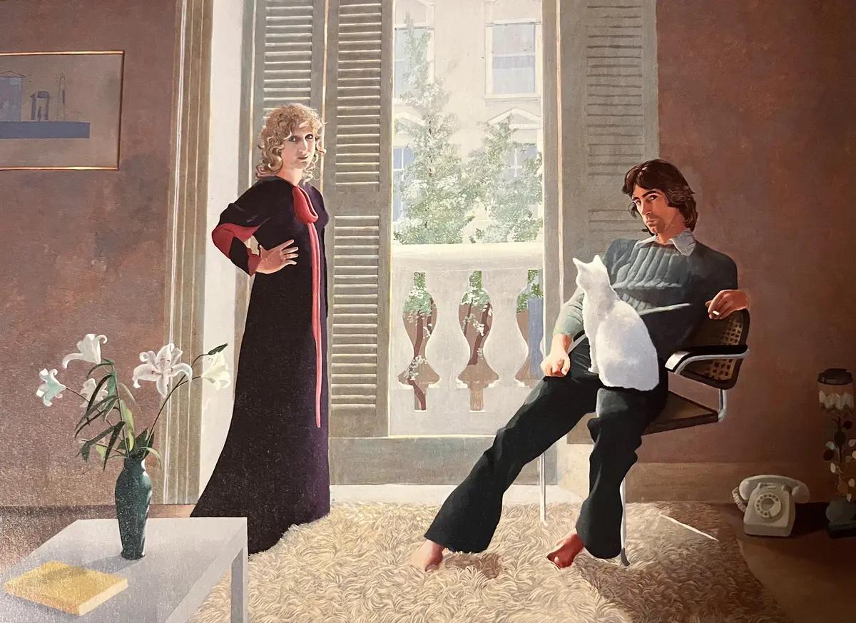 ZARA柄ワンピでホックニー展。の画像_4