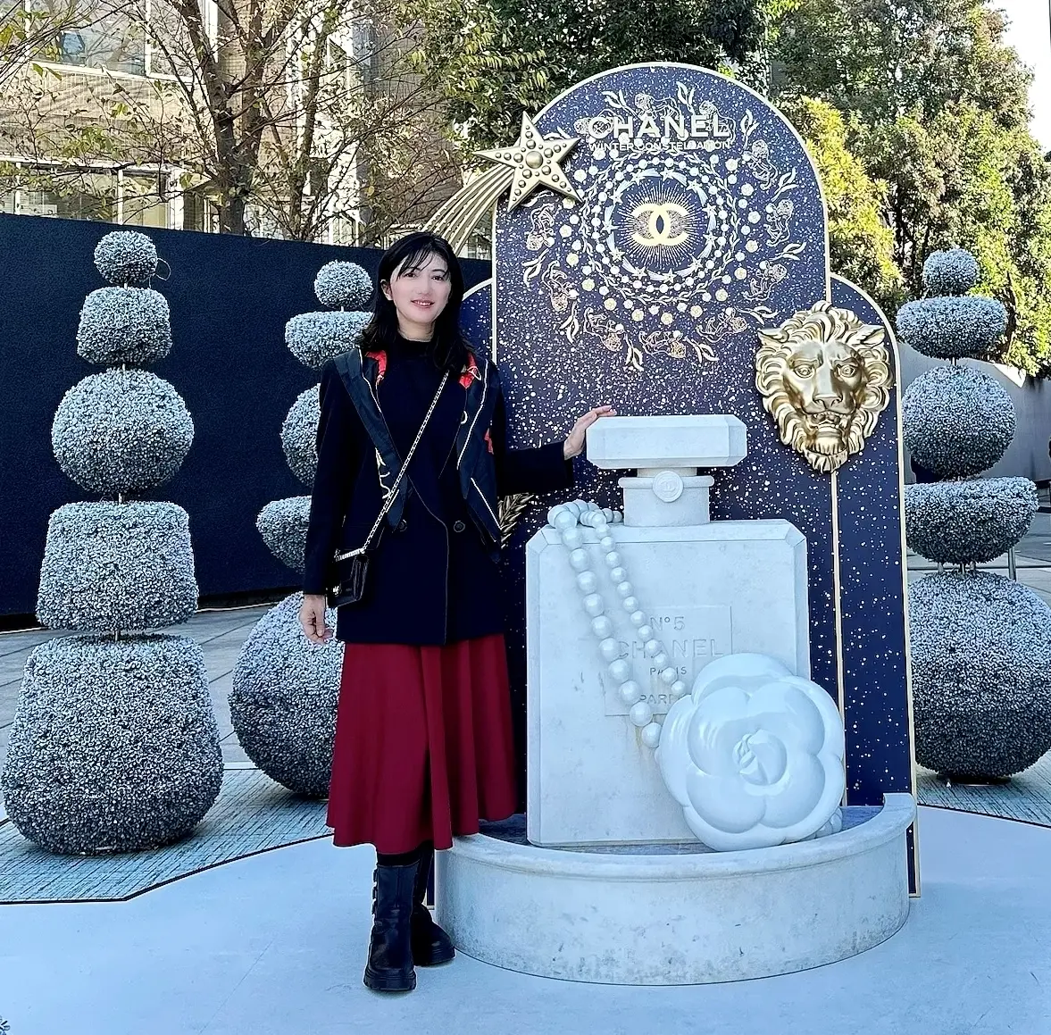 華組　山口理江さん　スカーフコーデ