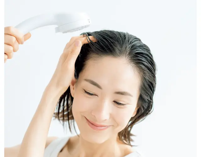 予洗い時間は2分以上。しっかり地肌をぬらす