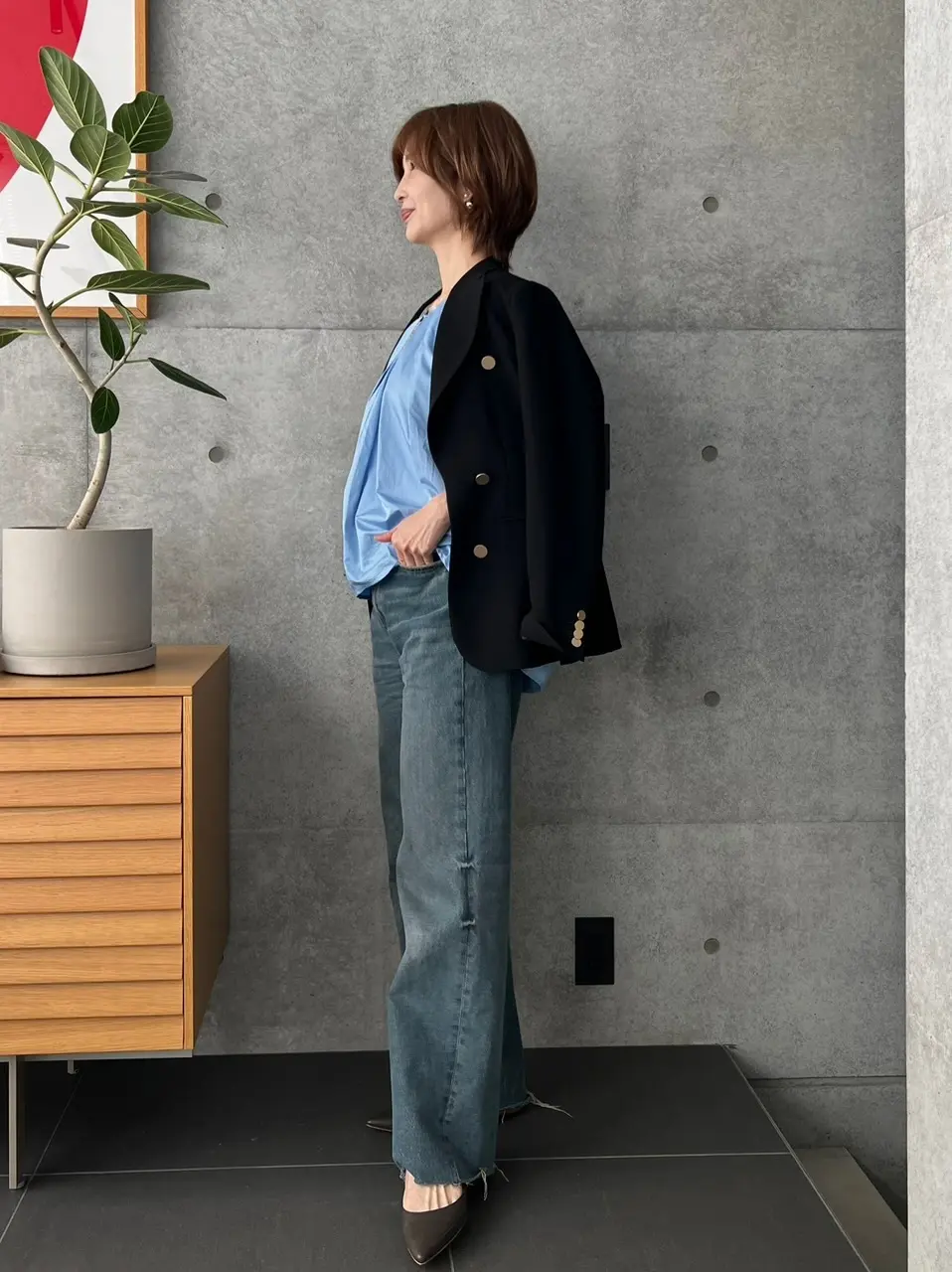 ZARAのデニムで綺麗目コーデの画像_3