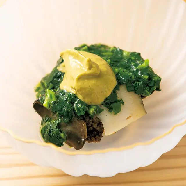 京都の四条にあるフュージョンレストラン「熙怡 kii」の蒸しアワビ