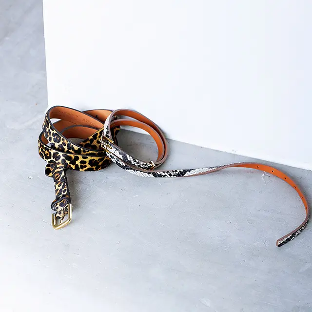 細ベルトヒョウ柄、パイソン柄