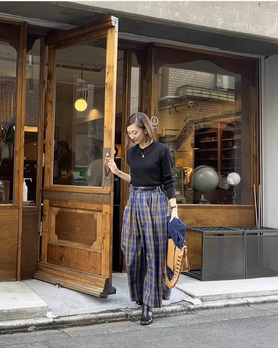 チェックスカート＆スタッズベルトで蔵前カの画像_8