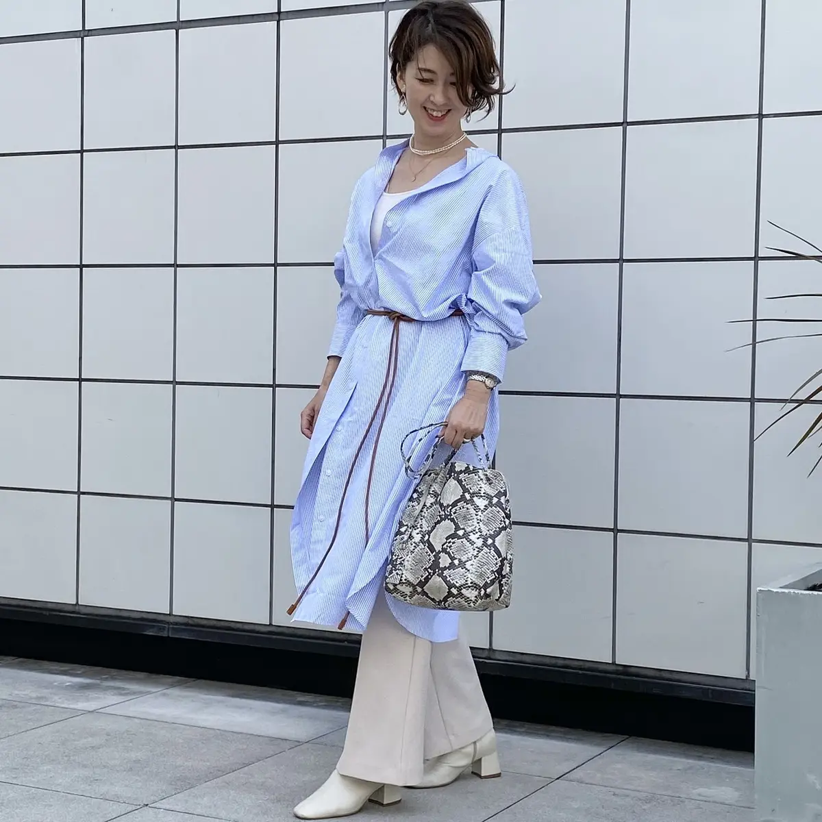 初チャレンジのシャツワンピで銀座ランチへの画像_4