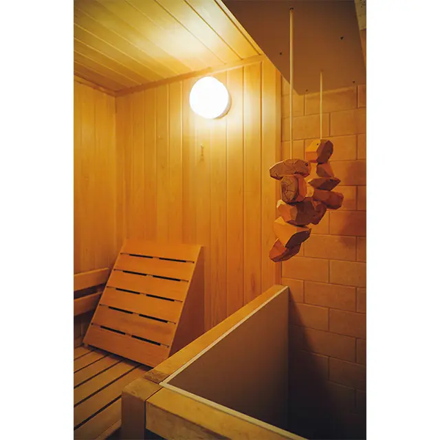 全サウナの水風呂は比叡山の地下水を使用