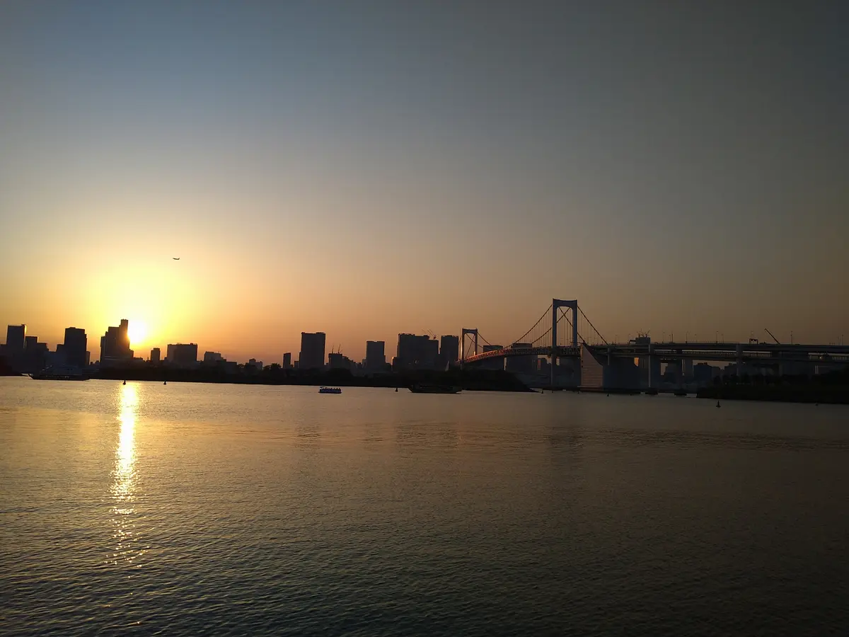 お台場から見る夕焼け