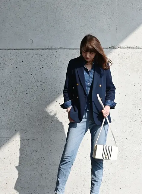 エクラ4月号を参考にしたジャケットコーデ