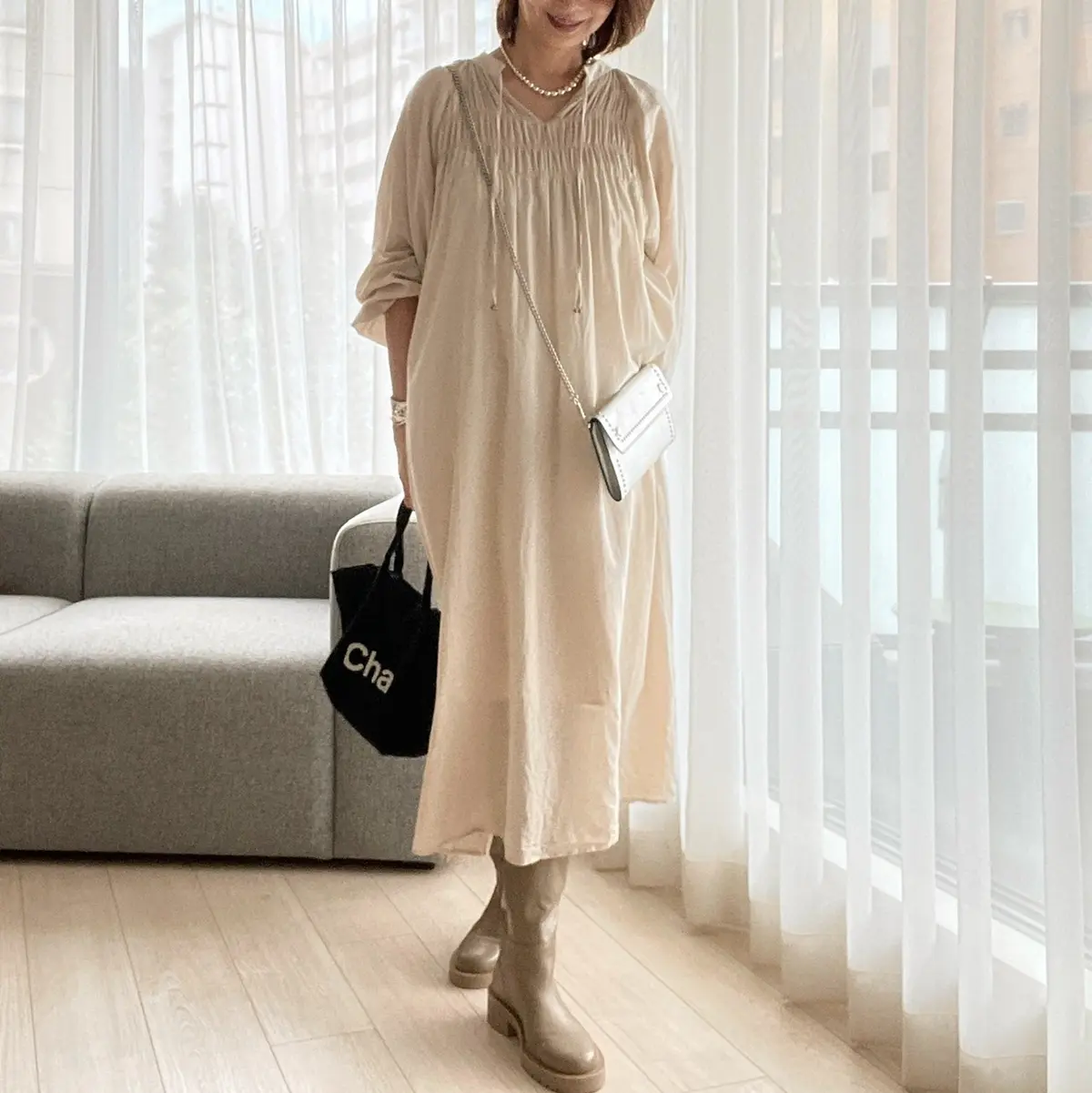 Zaraのブーツ♡ワントーンコーデの画像_4