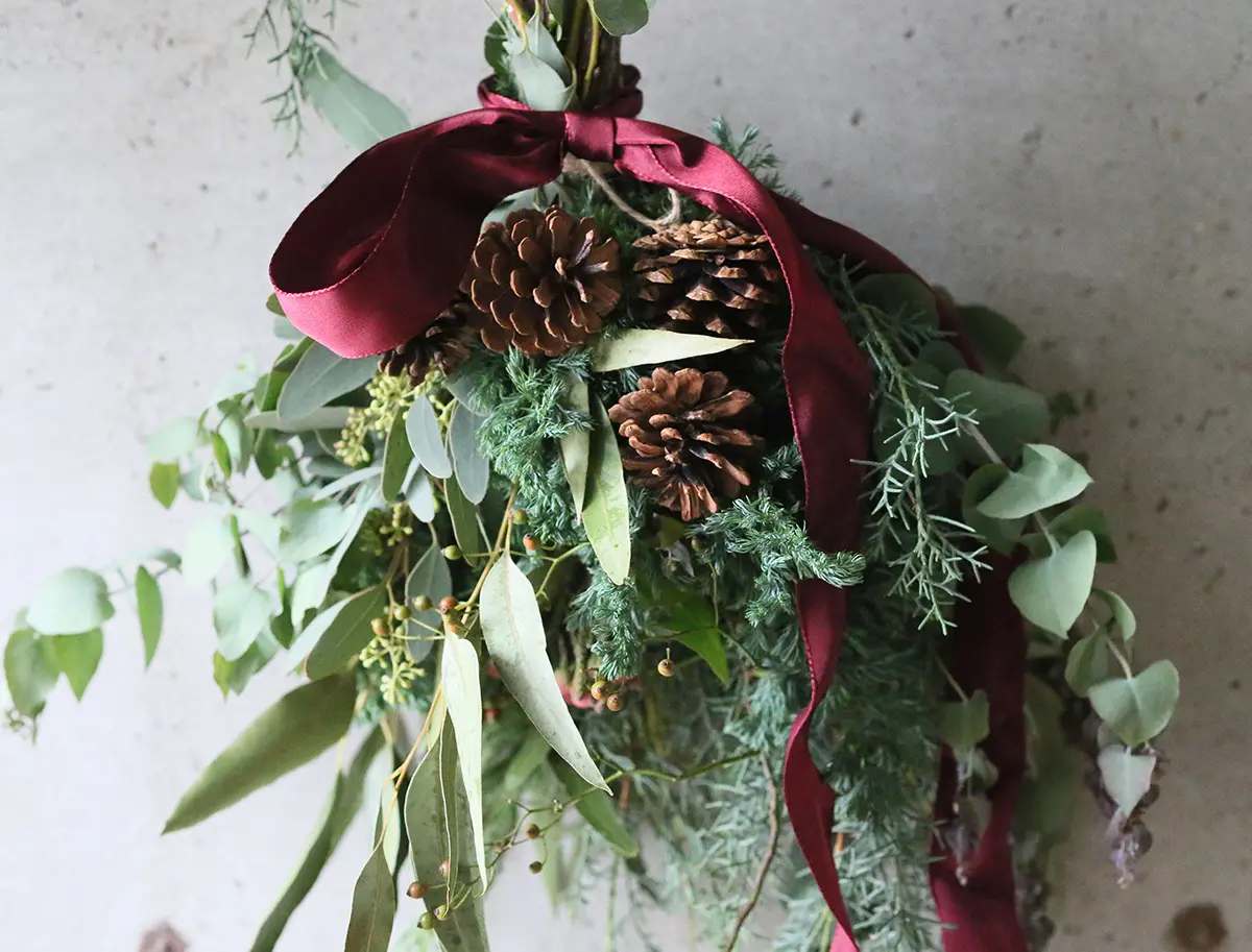 OEUVRE/ウヴルの「クリスマス スワッグ作り」ワークショップ