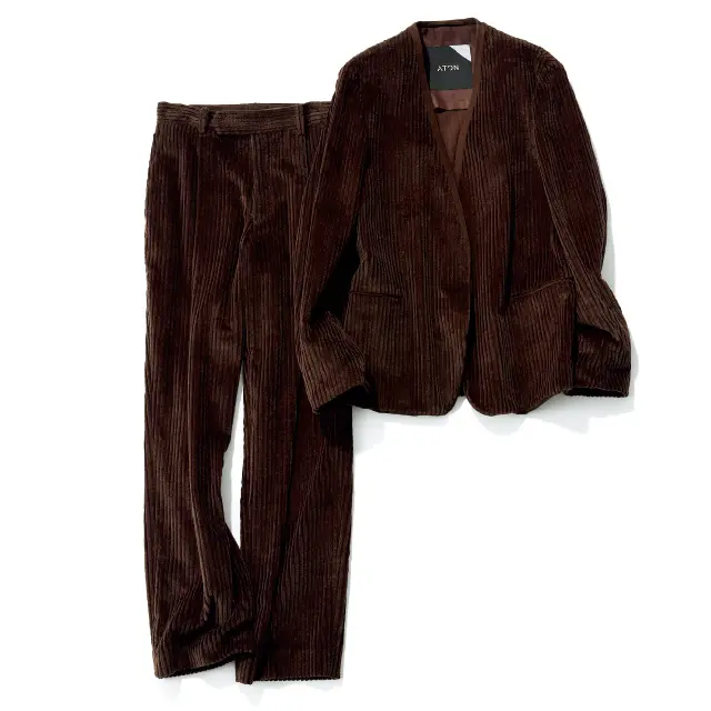 ブラウン　コーデュロイスーツ　エイトン