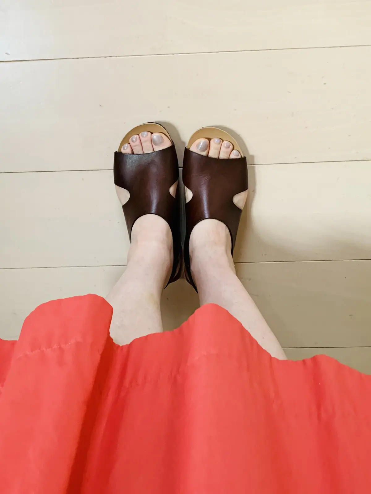 プラクトン　レザーサンダル　上から