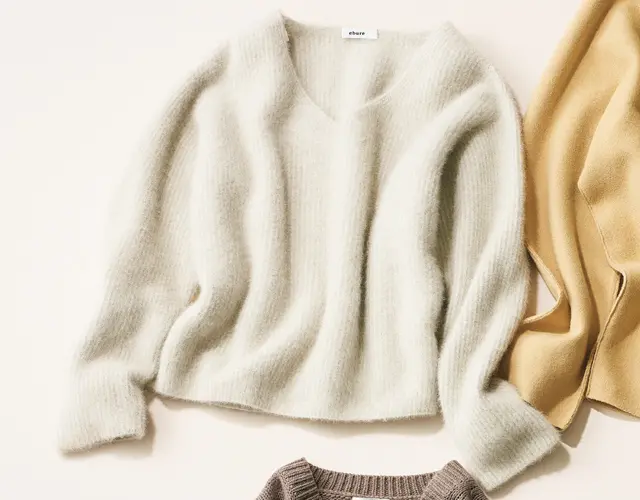 エブールのシャギーニット