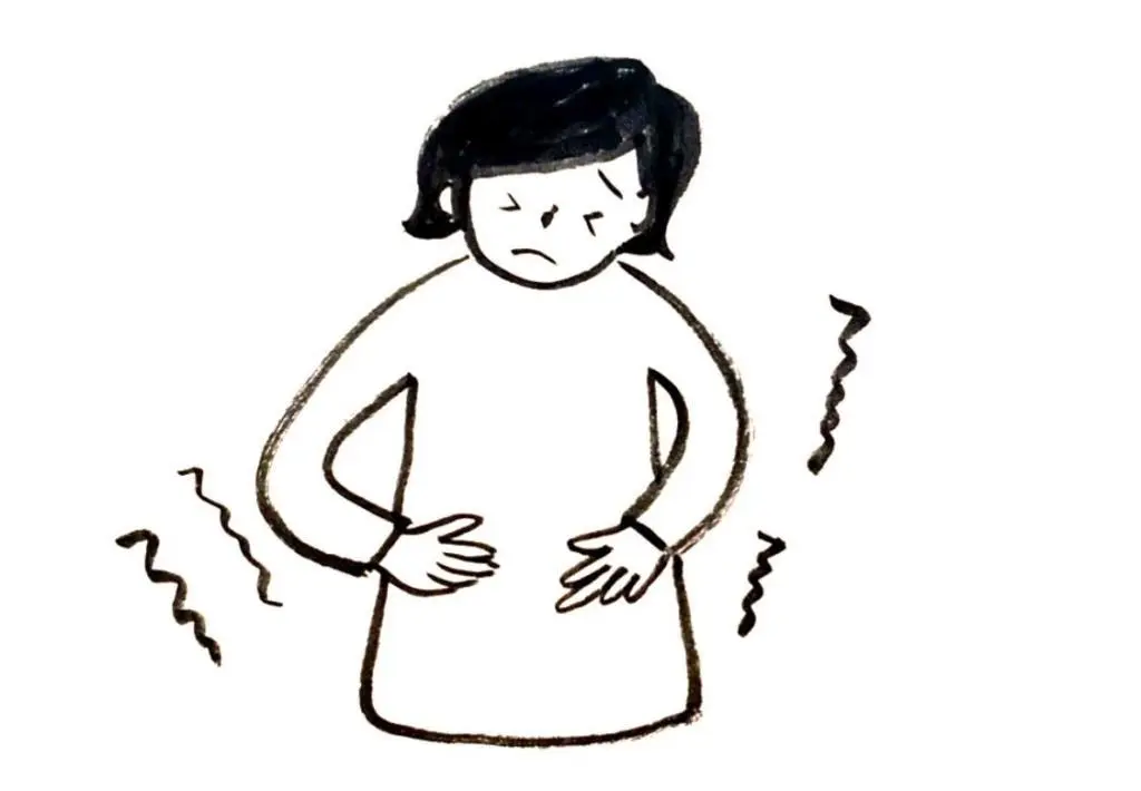 OurAge×Webエクラ　お腹が冷える　イラスト