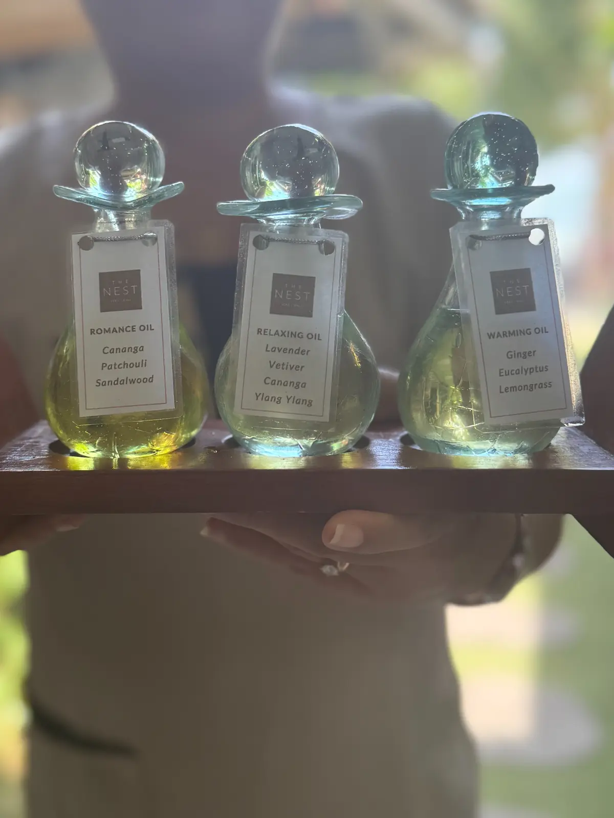 50代夫婦旅行　BALI 　バリ島　サヌール　マッサージ　The NEST　バリニーズマッサージ　spa　マッサージオイル