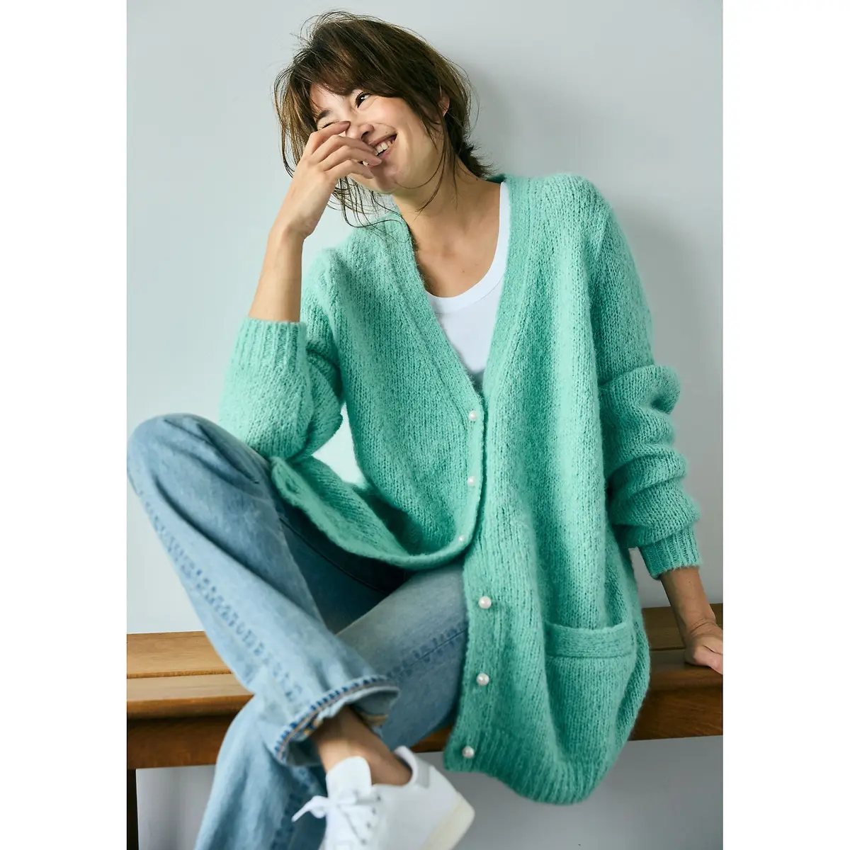 MADISONBLUE LOOSE BIG V CD MOHAIR