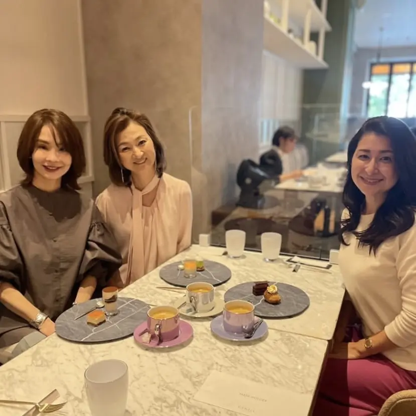 ランチをした3人での記念写真