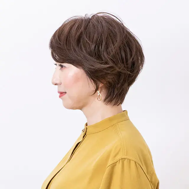 分け目が気にならない「ふんわりマッシュショート」