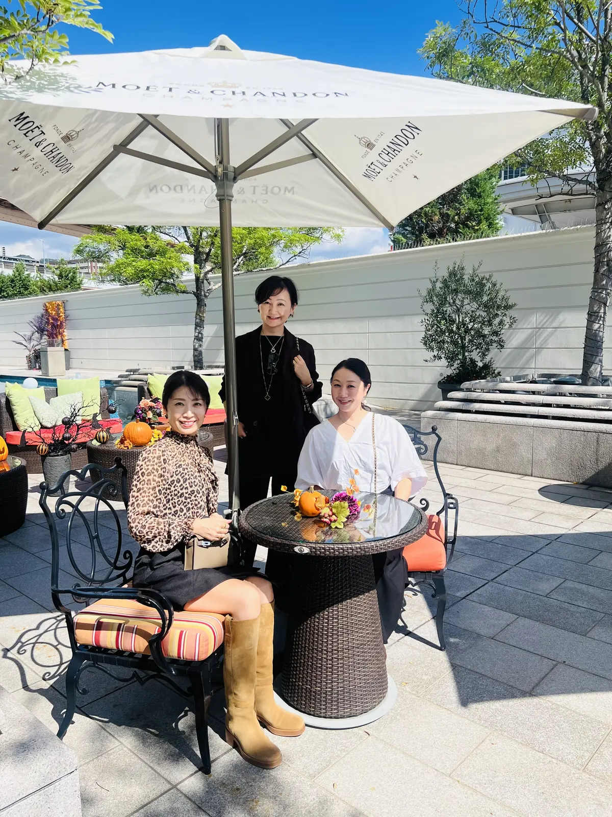 素敵なテラス席で記念撮影！