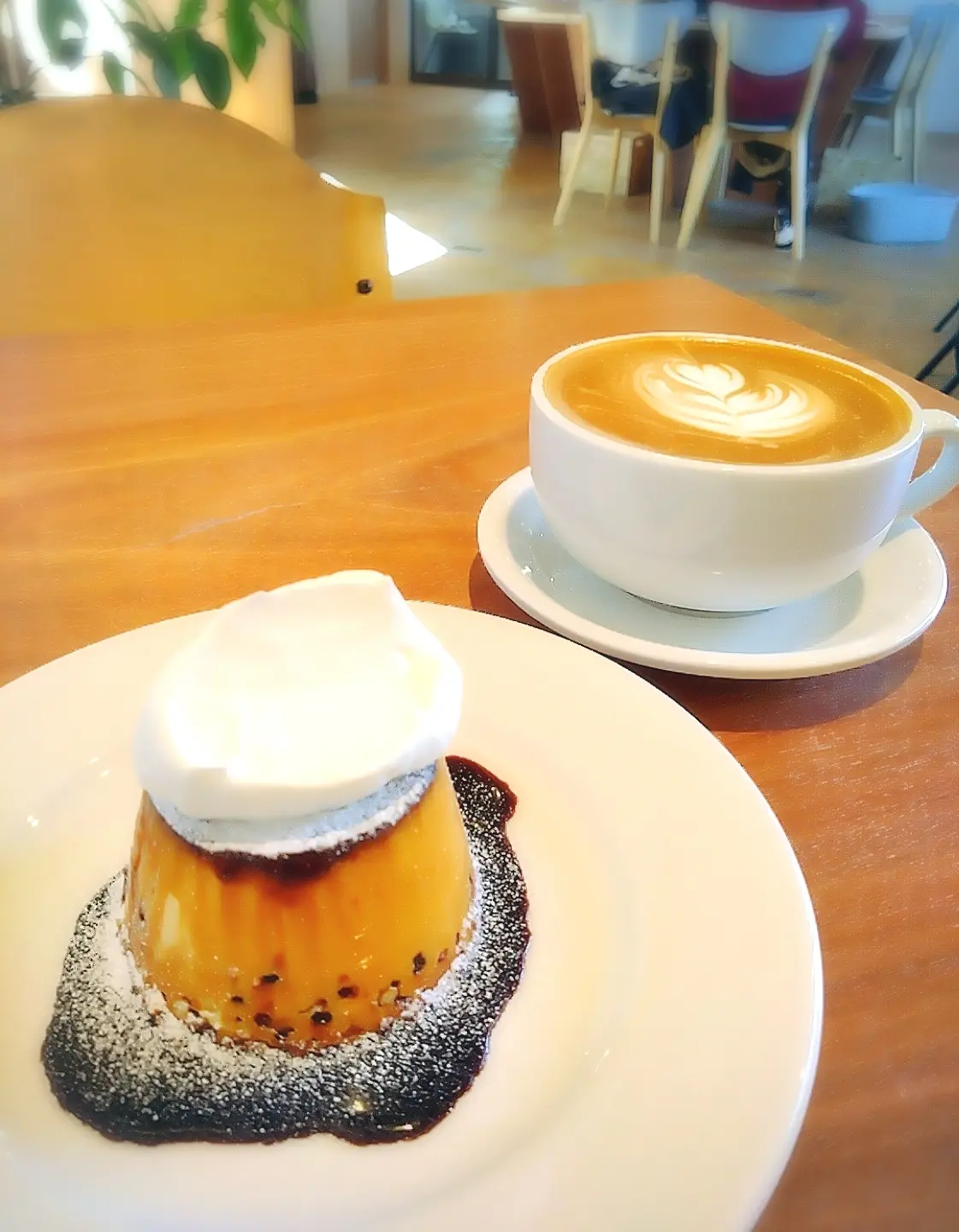 浜田山のカフェ、ou（オウ）、クラシックプリン、カフェラテ、モーニングプレート
