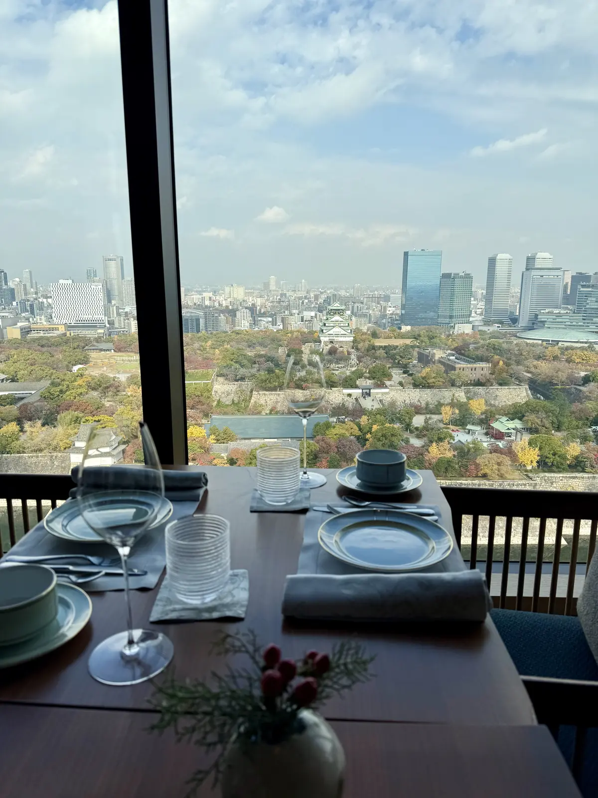 大阪　大阪城　ホテル　パティーナ大阪　にじり　nijiri  アフタヌーンティー　スノーシンフォニーアフタヌーンティー　紅葉　大阪グルメ　大阪カフェ　大阪観光　ラグジュアリーホテル　女子会