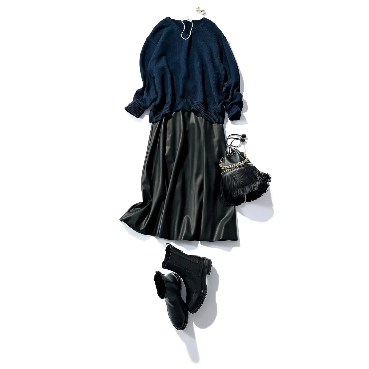 upper hights Sara（合皮スカート）