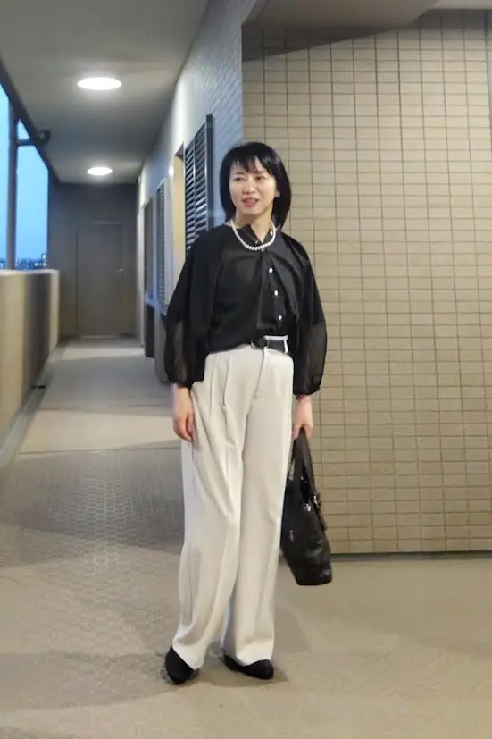 GUのワイドパンツで緑に囲まれた大手町ラの画像_9