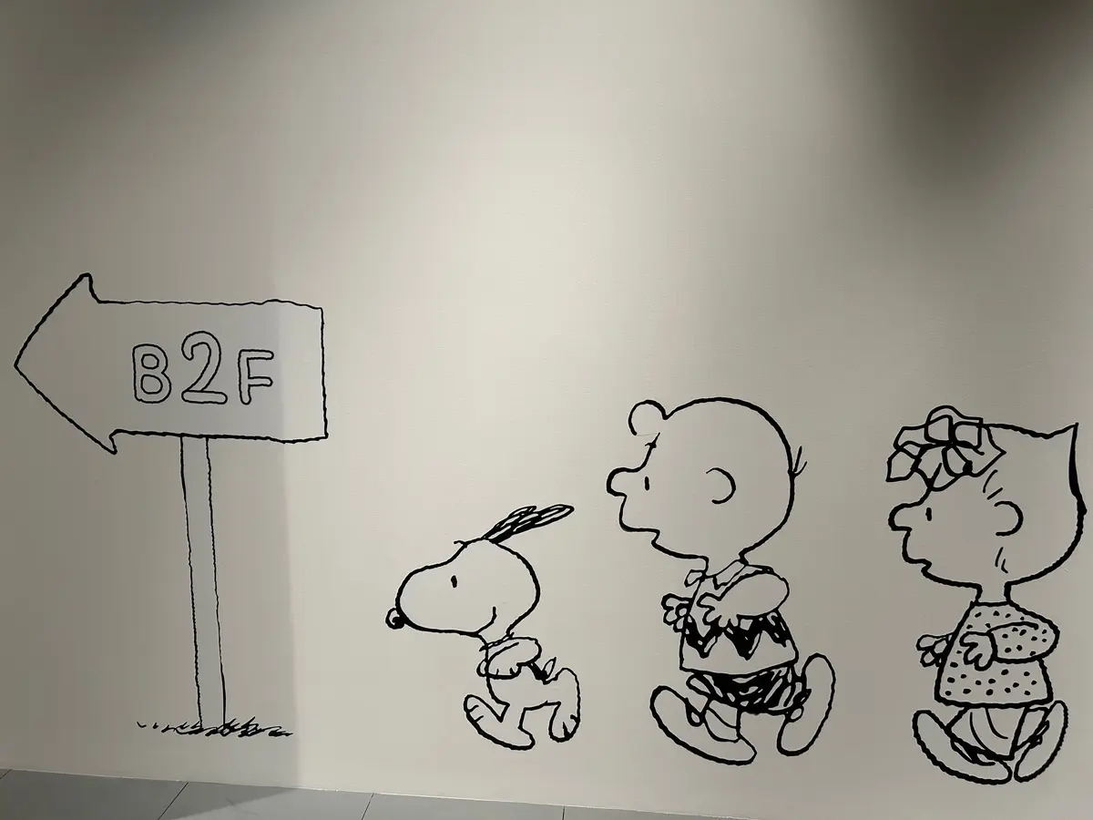 スヌーピーは、今日も語る。壁のイラスト