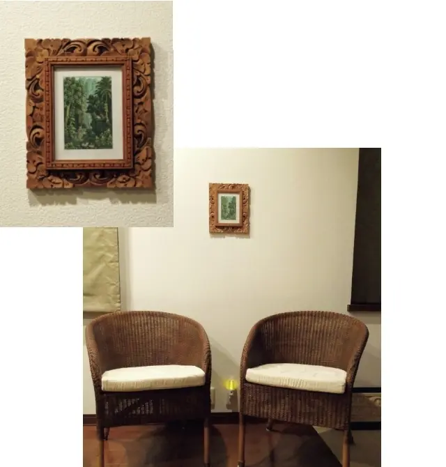 「アジアンリゾートを目ざして寝室にバリ島の細密画を」