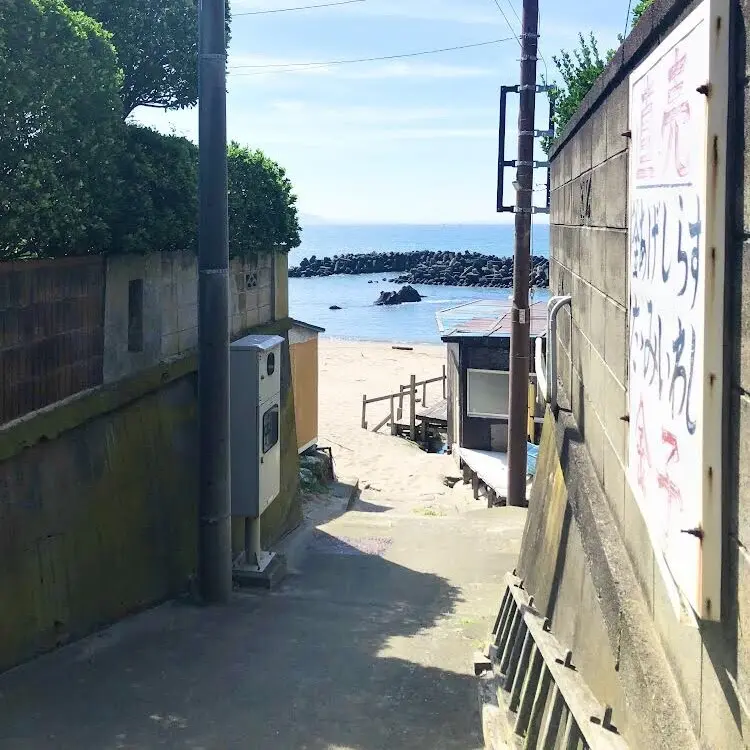 右手に、しらす屋さんの看板。